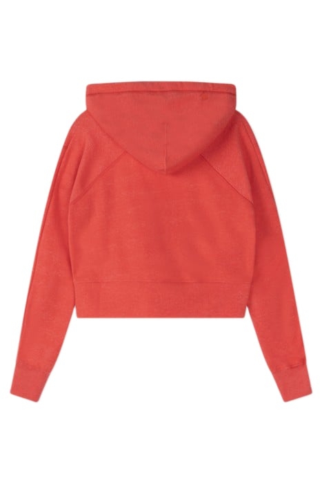 CROPPED HOODIE POPPY RED 4