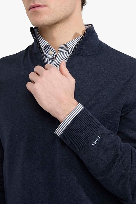 ZIP MOCK SWEATER NAVY 6