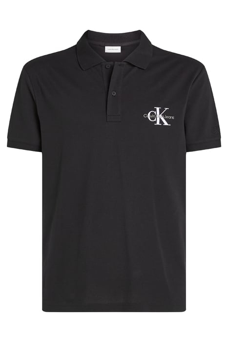 MONOLOGO POLO STANDARD FIT POLO SHIRT, BLACK 4