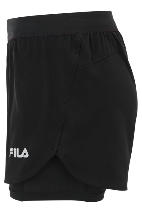 ROSATE RUNNING SHORTS WITH INNER TIGHTS BLACK 7