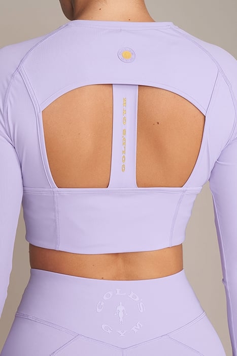 HELEN - WOMEN'S CROPPED LONGSLEEVE TOP LAVENDER 5