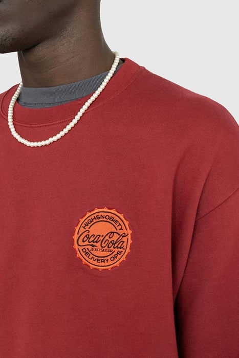 HIGHSNOBIETY X COCA-COLA ZERO SUGAR – CREWNECK BURGUNDY 4