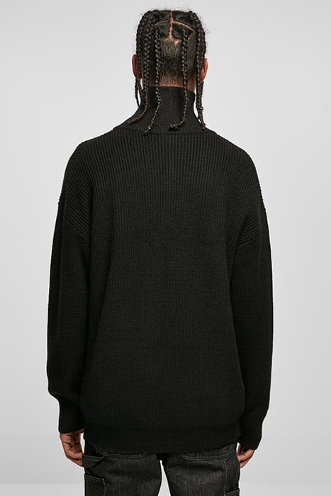 OVERSIZED KNITTED TROYER BLACK 2