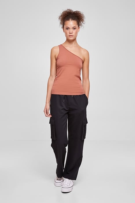 LADIES ASYMMETRIC TOP TERRACOTTA 3