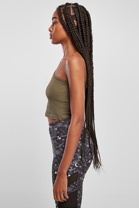 LADIES CROPPED ASYMMETRIC TOP KHAKI 6