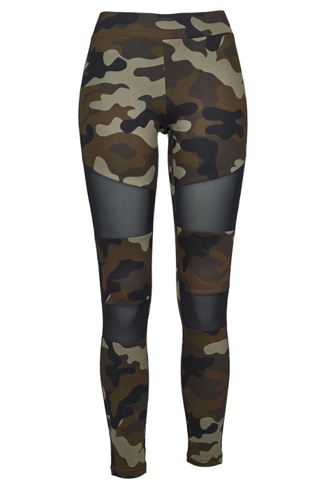 LADIES CAMO TECH MESH LEGGINGS WOODCAMO/BLK 4