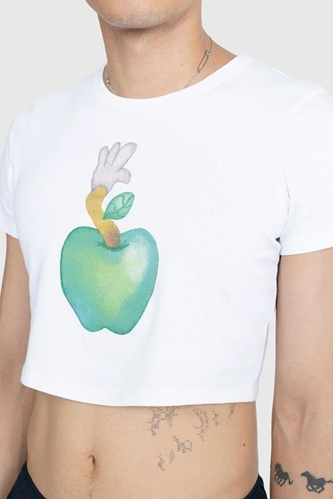 NTS X HIGHSNOBIETY – APPLE BABY TEE WHITE 3