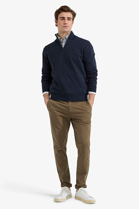 ZIP MOCK SWEATER NAVY 2