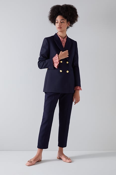 MARINER WOOL DOUBLE BREASTED COAT NAVY 1