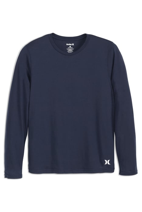 HURLEY MEN'S 1PK CREWNECK LS T NAVY 1