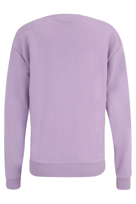 BANTIN SLIGHTLY CROPPED CREW SWEAT VIOLA 4