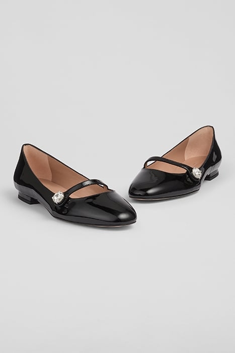 DEMI CRYSTAL BALLERINA SHOES BLACK 2
