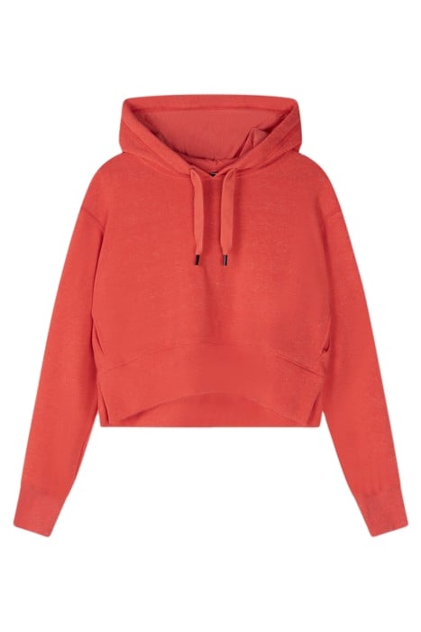 CROPPED HOODIE POPPY RED 3