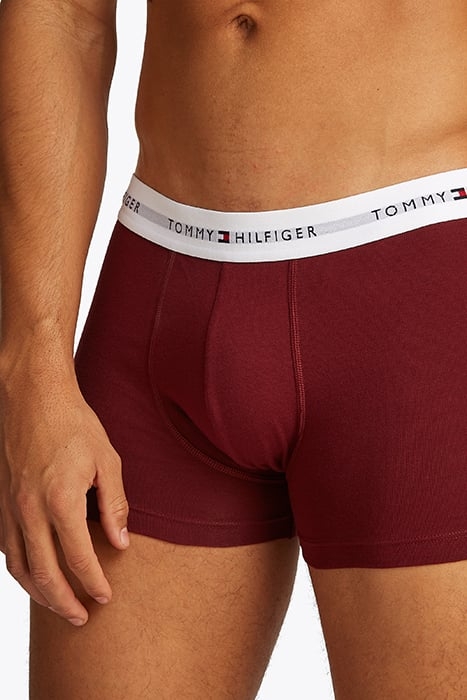 3 PACK TRUNK BOXERS DEEP ROUGE/BREEZY BLUE/WHITE 5