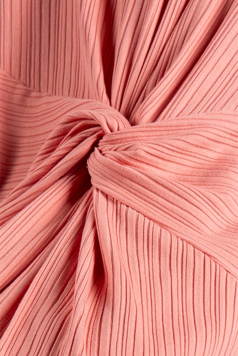 GUESS ECO OLGA FRILL DRESS PEACH CORAL 3