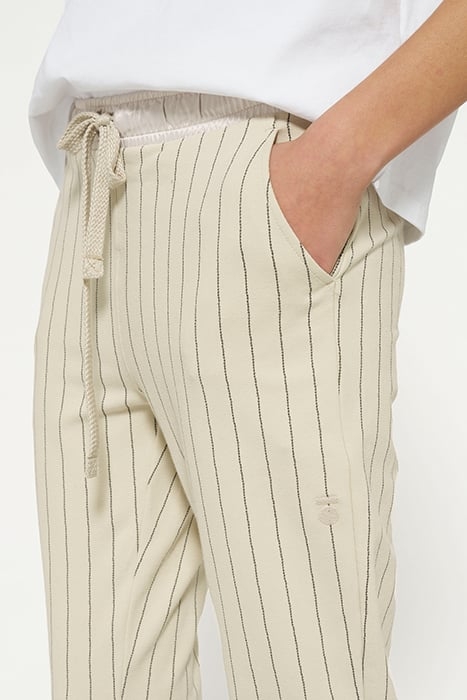 CROPPED JOGGER PINSTRIPE LIGHT SAFARI 8