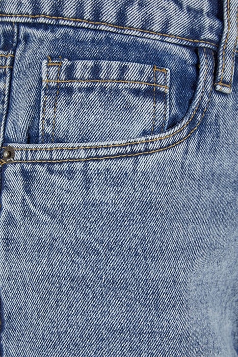 LADIES DISTRESSED 90'S WIDE LEG DENIM PANTS VINTAGE LIGHTBLU 8