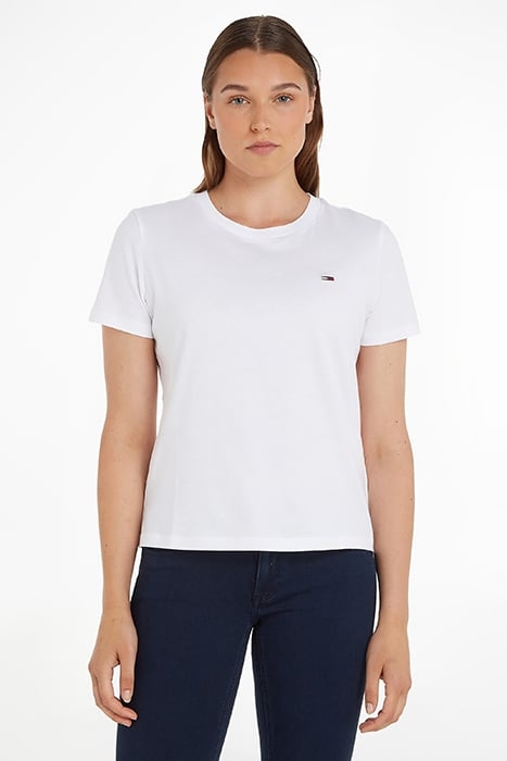 TOMMY HILFIGER TJW REGULAR FIT CREWNECK T-SHIRT, WHITE 1