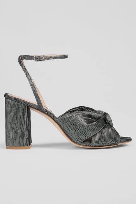 ELIANA KNOTTED SANDAL PEWTER 1