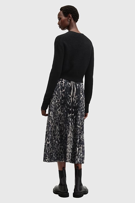 JINX PLEATED DRESS JINX TAUPE BROWN 2