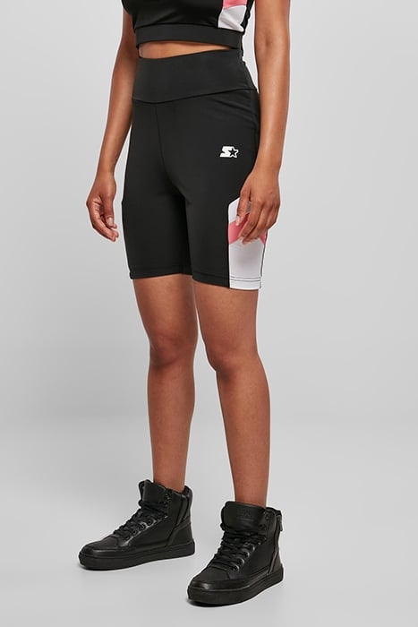 LADIES STARTER CYCLE SHORTS BLACK/WHITE 1