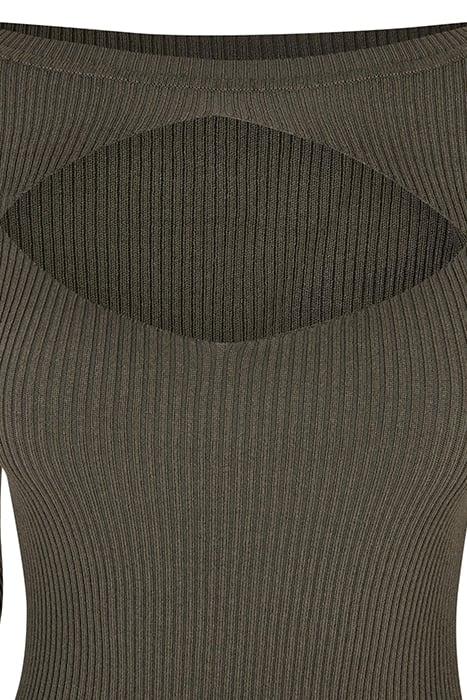 LADIES CUT OUT DRESS OLIVE 8