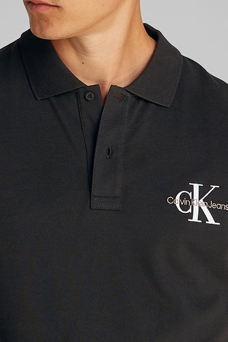 MONOLOGO POLO STANDARD FIT POLO SHIRT, BLACK 6