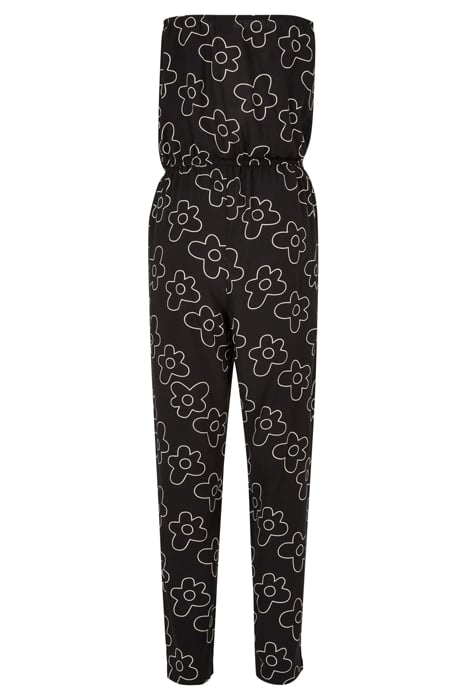 LADIES VISCOSE BANDEAU JUMPSUIT BLACKFLOWER 4