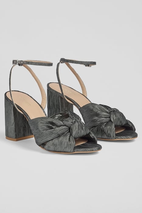 ELIANA KNOTTED SANDAL PEWTER 2