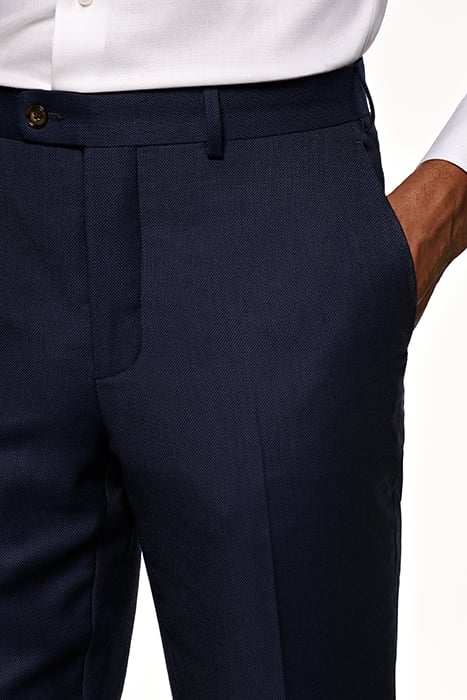 BLUE BIRD'S EYE SLIM LEG STRAIGHT TROUSERS 4