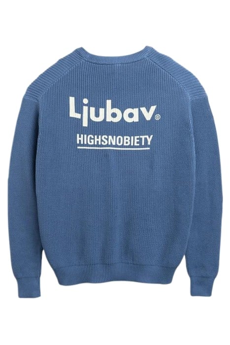 LJUBAV X HIGHSNOBIETY – KNIT SWEATER BLUE 4