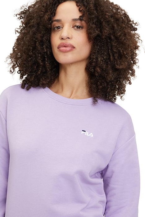 BANTIN SLIGHTLY CROPPED CREW SWEAT VIOLA 7