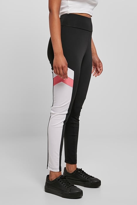 LADIES STARTER HIGHWAIST SPORTS LEGGINGS BLK/WHT/PNKGRPFRT 7
