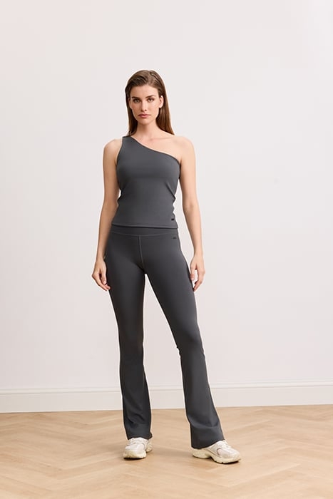 SIENNA SHAPE ONE SHOULDER TOP DARK GREY 2