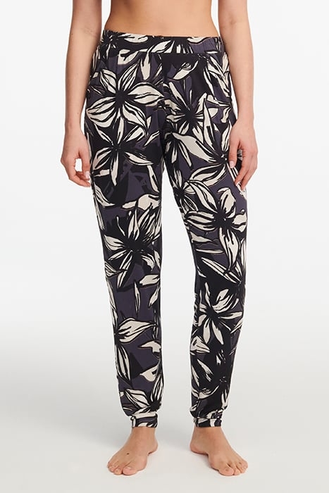 NW BO. TROUSERS BLACK FLOWERS 1