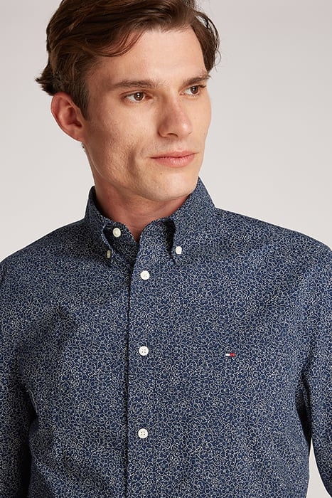 FLEX POPLIN FLORAL SHIRT REG FIT IVORY/NIGHT SKY 6