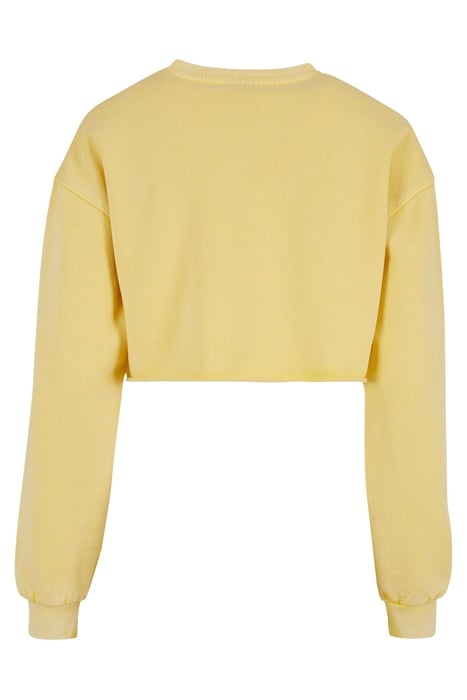 LADIES CROPPED FLOWER EMBROIDERY TERRY CREWNECK VINTAGESUN 5