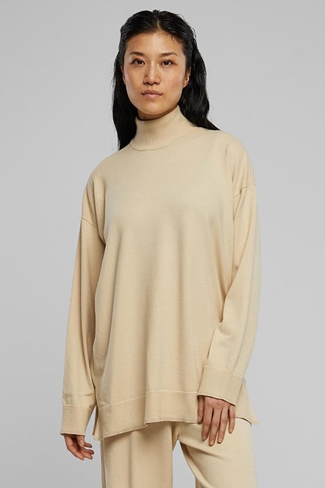 LADIES KNITTED ECO VISCOSE SWEATER WETSAND 1