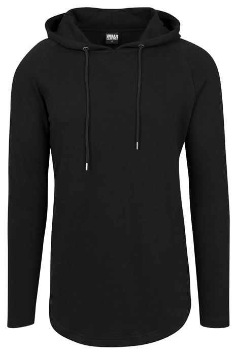 LONG SHAPED TERRY HOODY BLACK 3