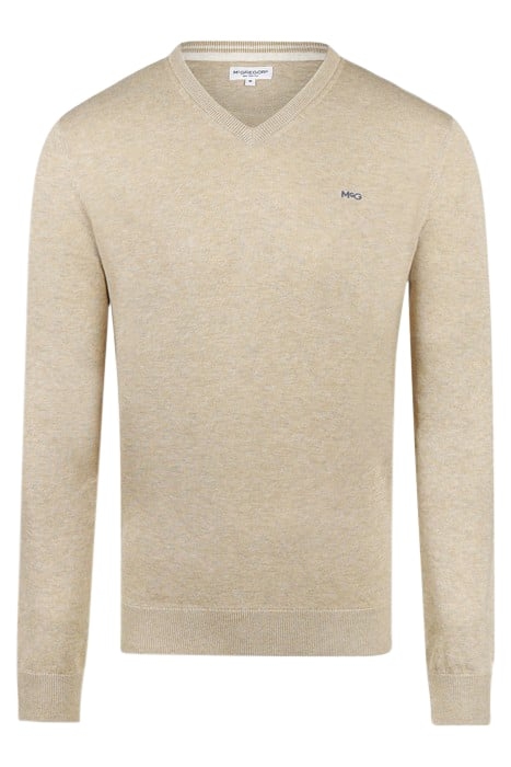 V-NECK SWEATER SAND 4