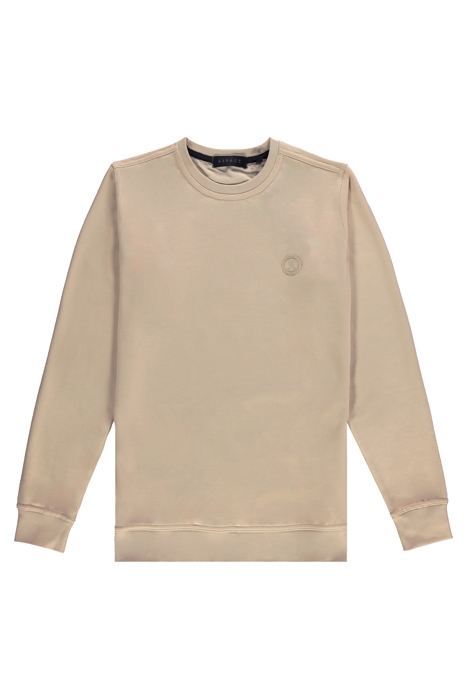 UNISEX LEATHER SWEATER TAUPE 1