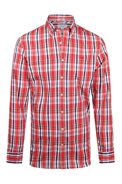 SUMMER CHECK SHIRT CORAL RED 1