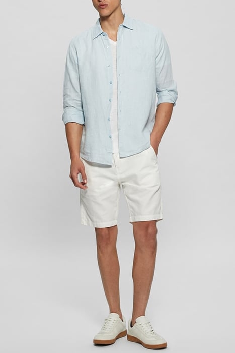 GUESS ECO LS ISLAND LINEN SHIR AZURE LAGUNA 3