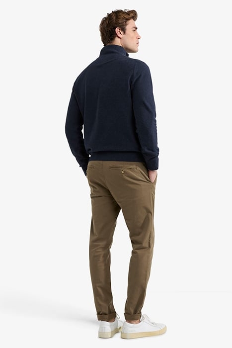 STRUCTURED ZIP MOCK SWEATER NAVY 3