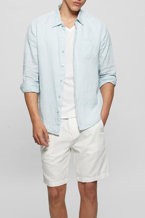 GUESS ECO LS ISLAND LINEN SHIR AZURE LAGUNA 1