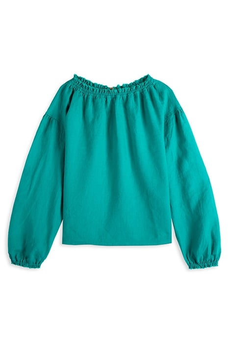 BLOUSE LINEN SOFT GREEN EGÉE 2