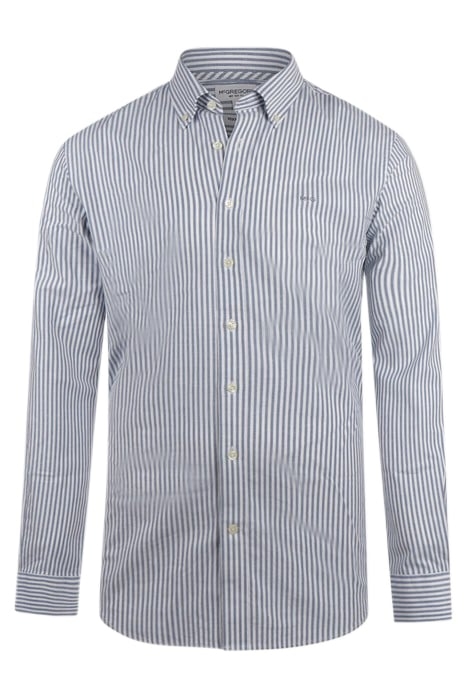 STRETCH OXFORD SHIRT BIG STRIPE NAVY 4