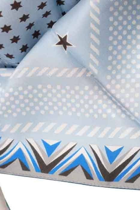 SILK SCARF ST. TROPEZ LIGHTBLUE PATCHWORK 4