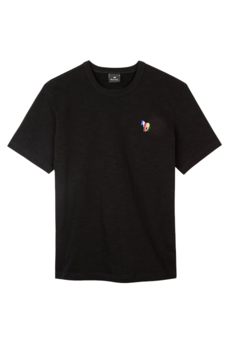 MENS REG FIT SS T-SHIRT ZEB EMB BLACK 1