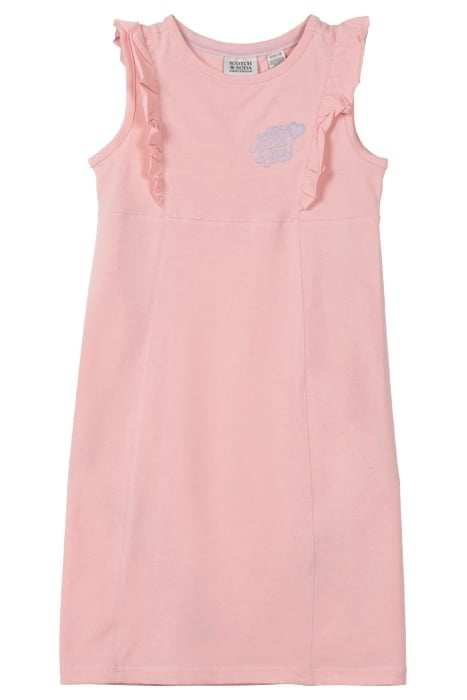 GIRL S&S TENNIS GROUP CTN/SPANDEX DRESS LT PASTEL PINK 1